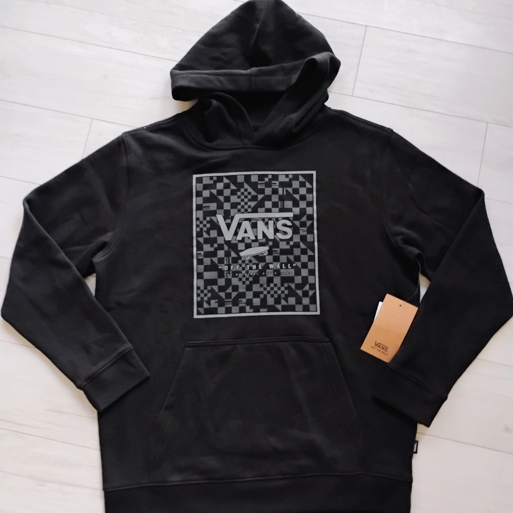 VANS NEW Boys Decco Checker Pullover Hoodie - Picture 2 of 8